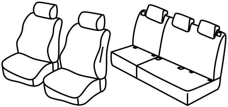Set coprisedili Superior - Beige - su misura per Citroen C3 Picasso (11/12>09/16) Seduction