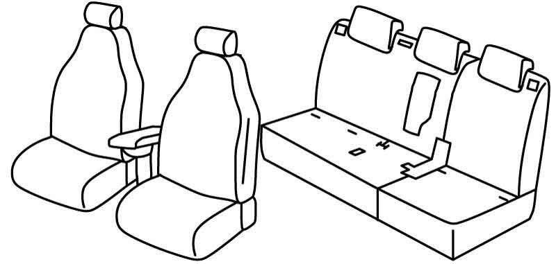 Set coprisedili Superior - Beige - su misura per Fiat 500L (09/12>12/22)