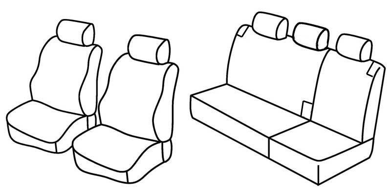 Set coprisedili Superior - Beige - su misura per Fiat Brava (10/95>12/03)