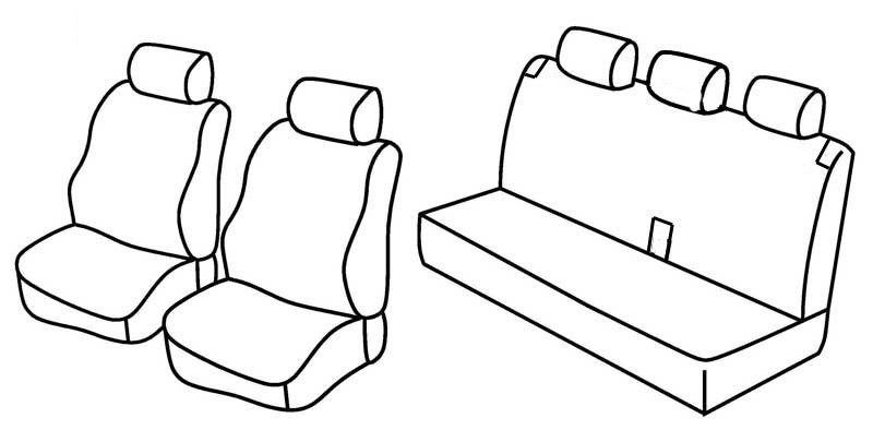 Set coprisedili Superior - Beige - su misura per Fiat Brava (10/95>12/03)