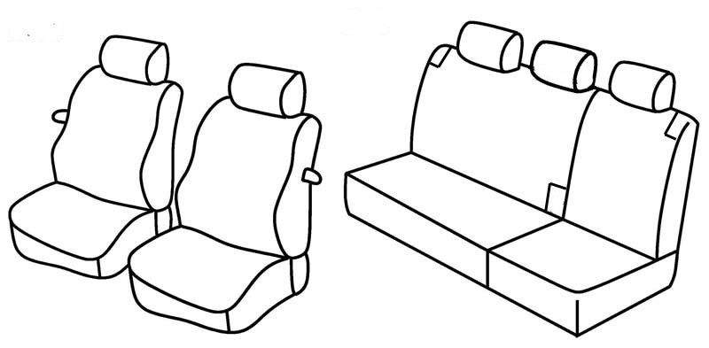 Set coprisedili Superior - Beige - su misura per Fiat Bravo (10/95>10/01)