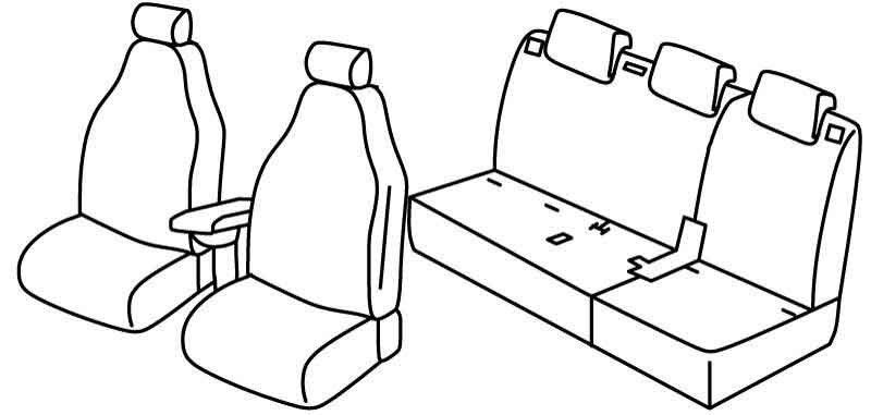 Set coprisedili Superior - Beige - su misura per Fiat 500L (09/12>12/22)