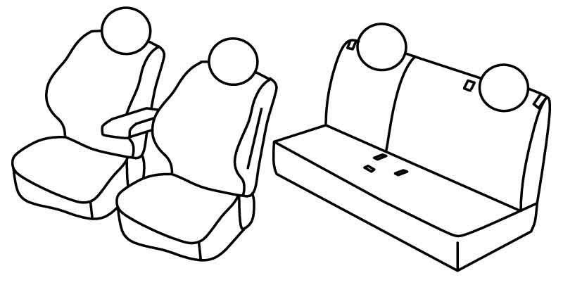 Set coprisedili Superior - Beige - su misura per Fiat 500X (02/15>) Lounge