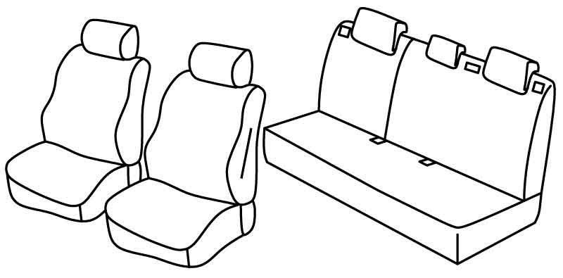 Set coprisedili Superior - Beige - su misura per Ford Fiesta 5p (06/17>) Trend