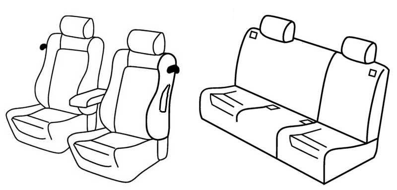 Set coprisedili Superior - Beige - su misura per Alfa Romeo 147 3p (10/00>10/04)