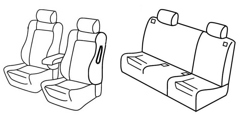 Set coprisedili Superior - Beige - su misura per Alfa Romeo 147 5p (04/01>10/04)