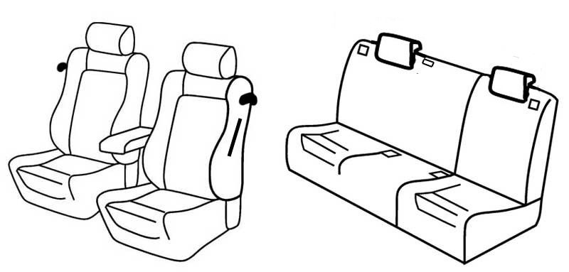 Set coprisedili Superior - Beige - su misura per Alfa Romeo 147 3p (11/04>08/08)