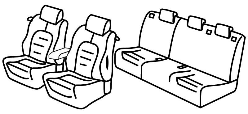 Set coprisedili Superior - Beige - su misura per Alfa Romeo Mito (09/08>04/19)