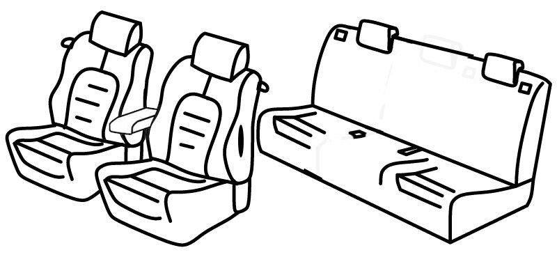 Set coprisedili Superior - Beige - su misura per Alfa Romeo Mito (09/08>04/19)