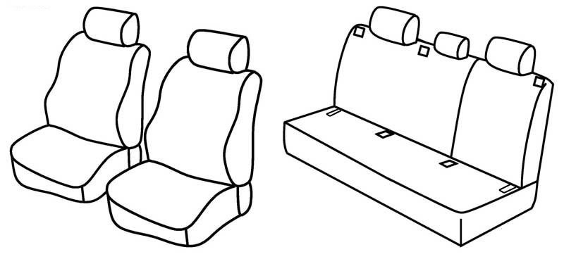 Set coprisedili Superior - Beige - su misura per Audi A3 Sportback (09/04>10/12)