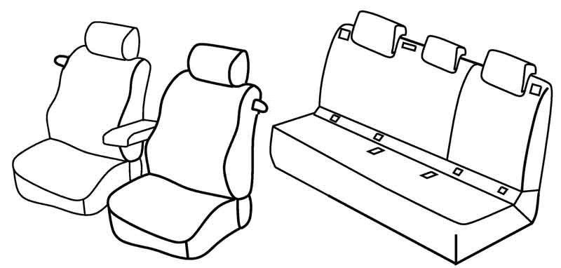 Set coprisedili Superior - Beige - su misura per Audi A3 3p (09/12>07/16) Attraction