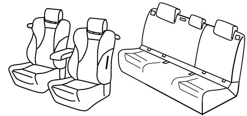 Set coprisedili Superior - Beige - su misura per Audi A3 3p (09/12>07/16) Ambition