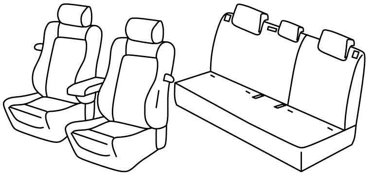 Set coprisedili Superior - Beige - su misura per Audi A3 3p (05/03>08/12)