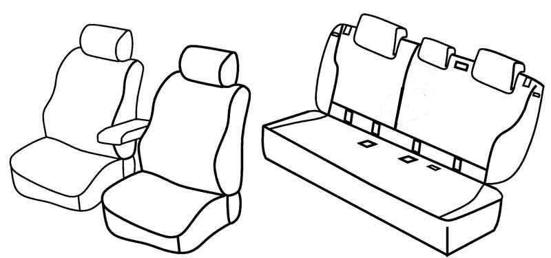 Set coprisedili Superior - Beige - su misura per Bmw Serie 1 (F20) (09/11>06/19)