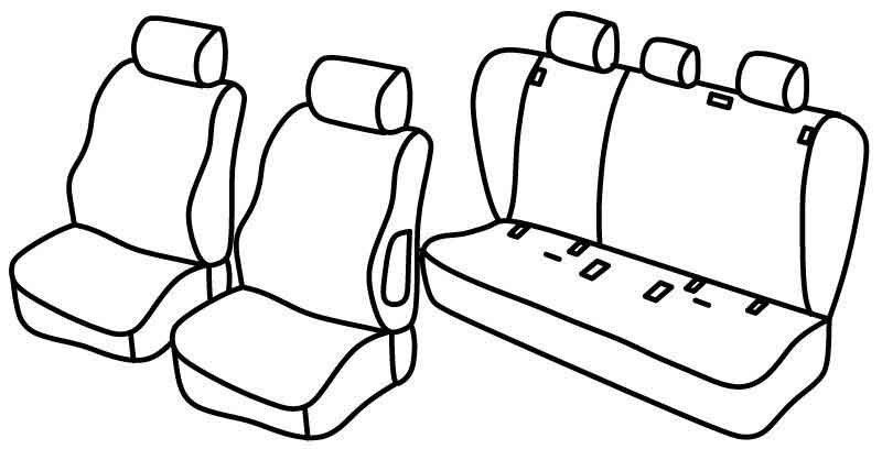 Set coprisedili Superior - Beige - su misura per Bmw Serie 1 (E87) (09/04>08/11)