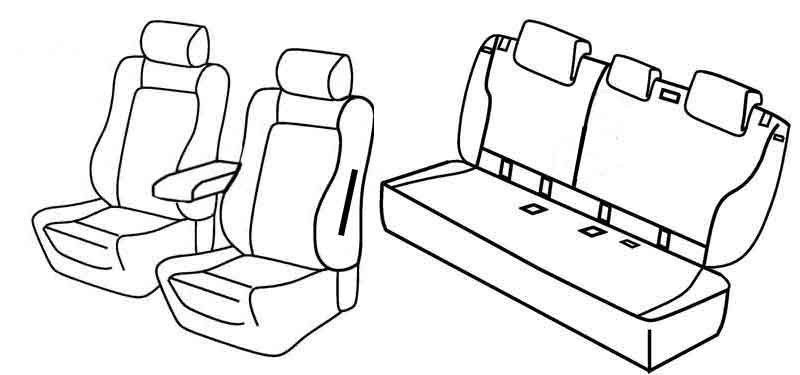 Set coprisedili Superior - Beige - su misura per Bmw Serie 1 (F20) (09/11>06/19) Sport