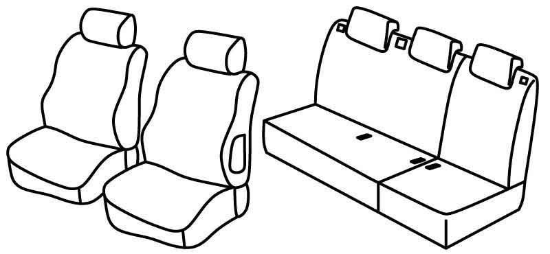 Set coprisedili Superior - Beige - su misura per Citroen Berlingo Multispace (11/02>03/08)