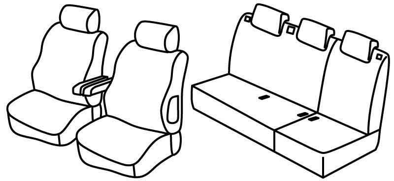 Set coprisedili Superior - Beige - su misura per Citroen Berlingo Multispace (11/02>03/08)