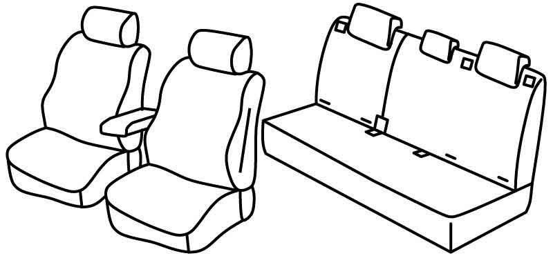 Set coprisedili Superior - Beige - su misura per Citroen C4 5p (11/10>02/18) Attraction