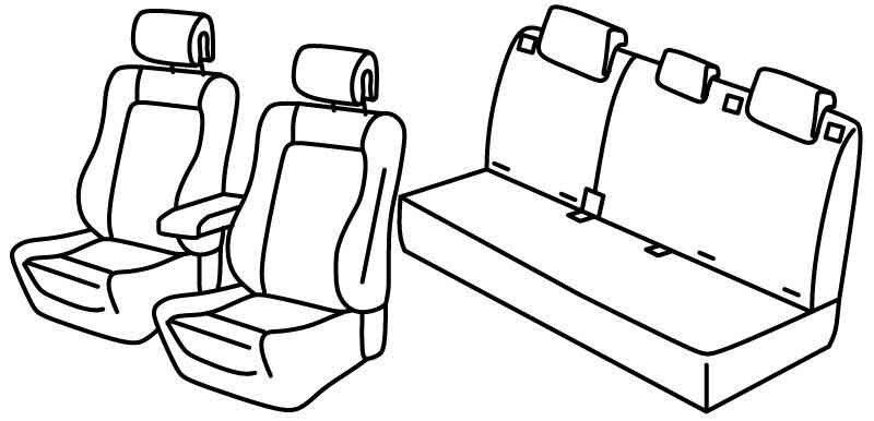 Set coprisedili Superior - Beige - su misura per Citroen C4 5p (11/10>02/18) Exclusive, Seduction