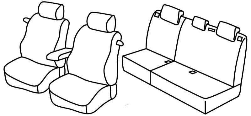 Set coprisedili Superior - Beige - su misura per Citroen C4 3p (01/05>10/10)