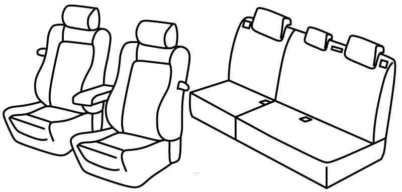 Set coprisedili Superior - Beige - su misura per Citroen C4 3p (01/05>10/10) VTR