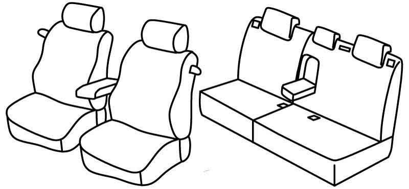 Set coprisedili Superior - Beige - su misura per Citroen C4 3p (01/05>10/10)