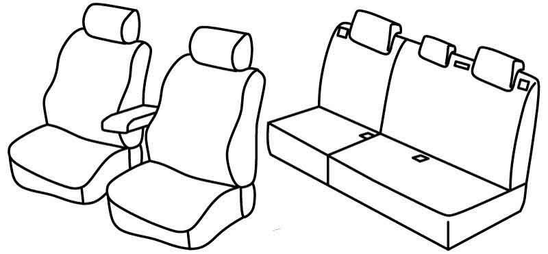 Set coprisedili Superior - Beige - su misura per Citroen C4 5p (01/05>10/10)