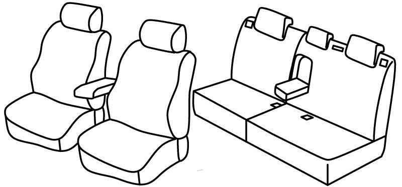 Set coprisedili Superior - Beige - su misura per Citroen C4 5p (01/05>10/10)