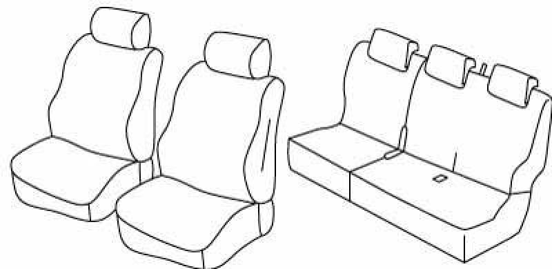 Set coprisedili Superior - Beige - su misura per Dacia Dokker (11/12>01/17)