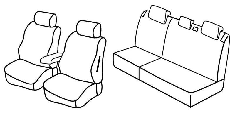 Set coprisedili Superior - Beige - su misura per Fiat Bravo (02/07>11/15)