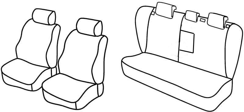 Set coprisedili Superior - Beige - su misura per Fiat Croma (05/05>04/11)