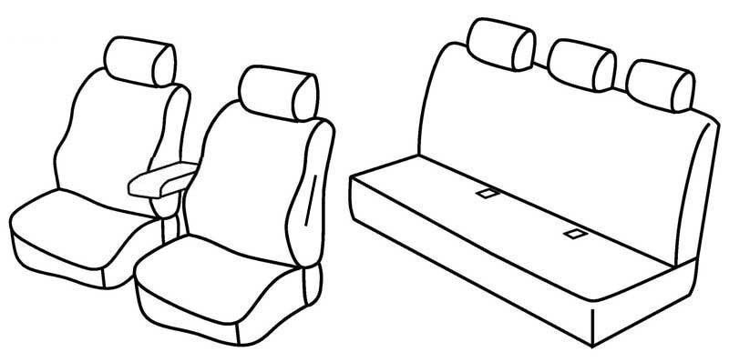 Set coprisedili Superior - Beige - su misura per Fiat Doblò 5p (11/00>12/09)