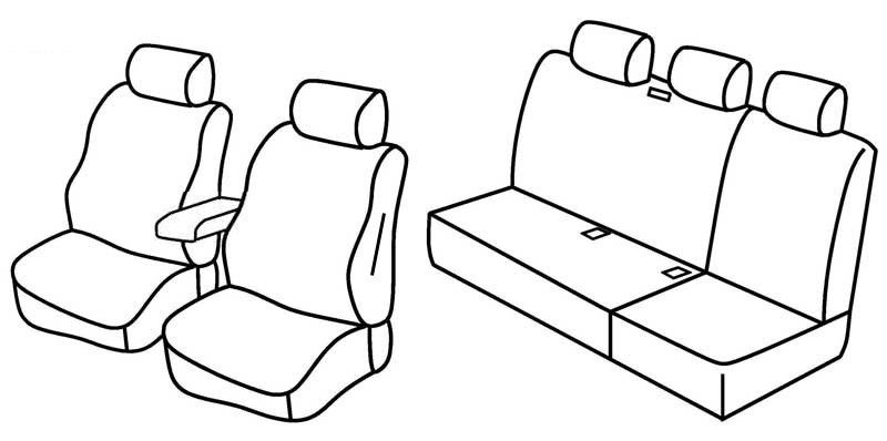 Set coprisedili Superior - Beige - su misura per Fiat Doblò 5p (11/00>12/09)