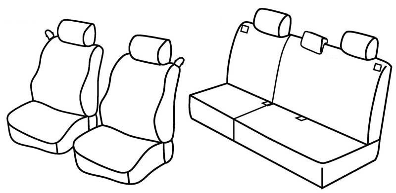 Set coprisedili Superior - Beige - su misura per Ford Focus 3p (01/99>01/05)