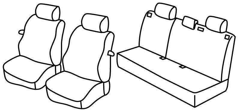 Set coprisedili Superior - Beige - su misura per Ford Focus 3p (01/99>01/05)