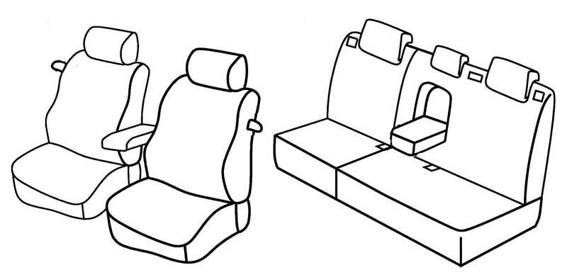 Set coprisedili Superior - Beige - su misura per Ford Focus 3p (02/05>02/11)