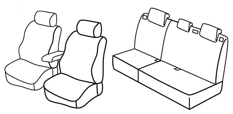 Set coprisedili Superior - Beige - su misura per Ford Focus 5p (02/05>02/11)  - Ford Focus Wagon (02/05>05/11)
