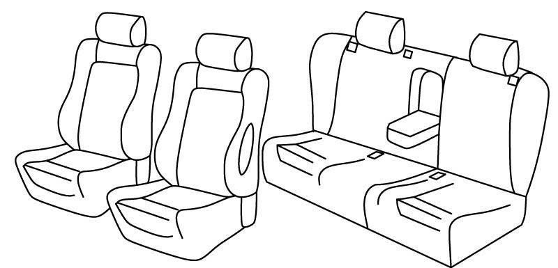 Set coprisedili Superior - Beige - su misura per Alfa Romeo 156 Sportwagon (03/00>05/03)
