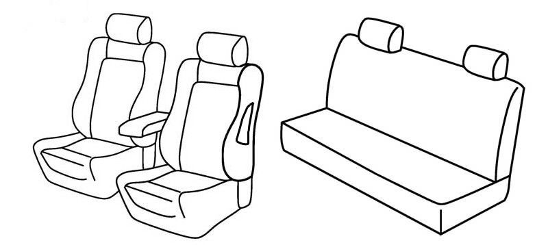 Set coprisedili Superior - Beige - su misura per Alfa Romeo 156 4p (06/03>12/07)