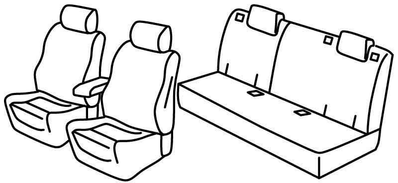 Set coprisedili Superior - Beige - su misura per Alfa Romeo Giulietta (04/10>04/21)