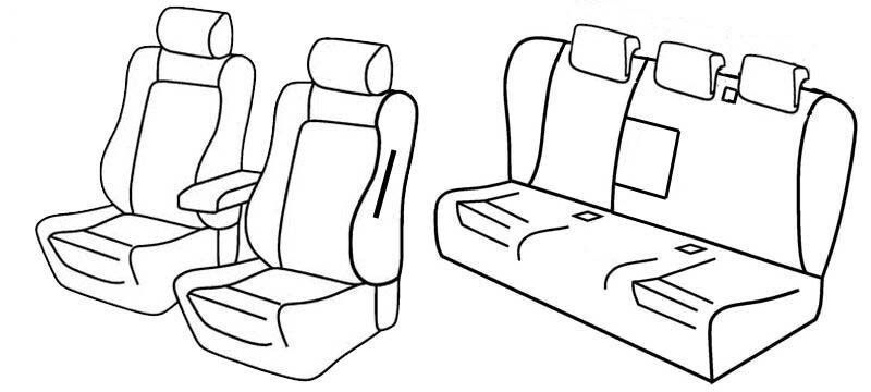 Set coprisedili Superior - Beige - su misura per Alfa Romeo 159 Sportwagon (03/06>09/13)
