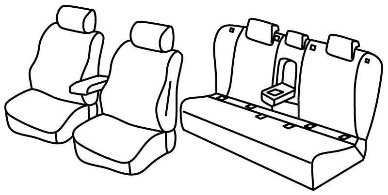Set coprisedili Superior - Beige - su misura per Alfa Romeo Stelvio (03/17>) Super Q4