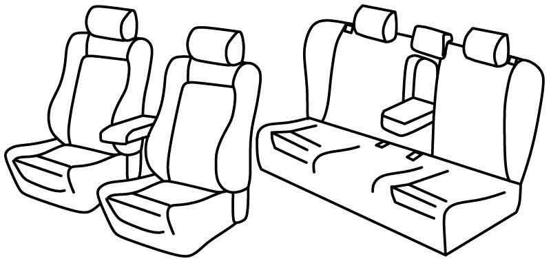 Set coprisedili Superior - Beige - su misura per Audi A4 Avant (09/01>04/08)