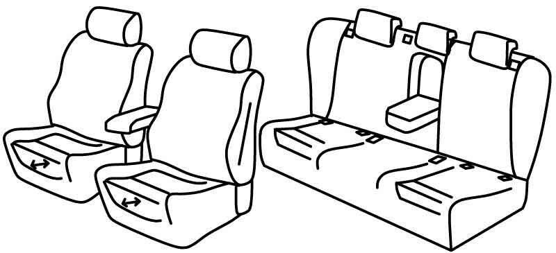 Set coprisedili Superior - Beige - su misura per Audi A6 4p (04/11>06/18)