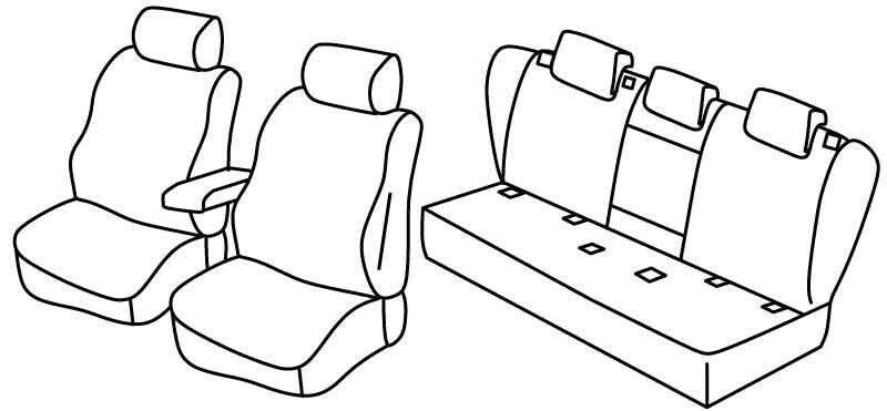Set coprisedili Superior - Beige - su misura per Audi A6 4p (07/18>)