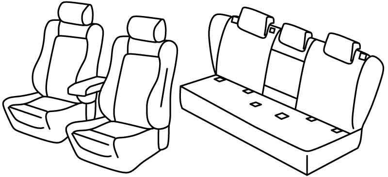 Set coprisedili Superior - Beige - su misura per Audi A6 4p (07/18>) Sport