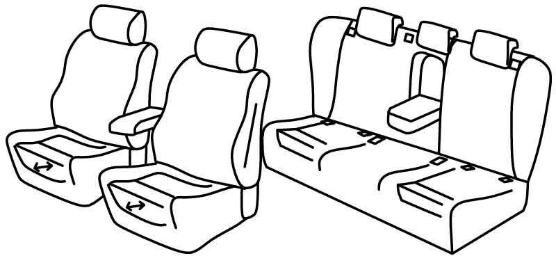 Set coprisedili Superior - Beige - su misura per Audi A6 Avant (09/11>07/18)