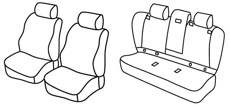 Set coprisedili Superior - Beige - su misura per Bmw Serie 3 Touring (E46) (09/99>08/05)