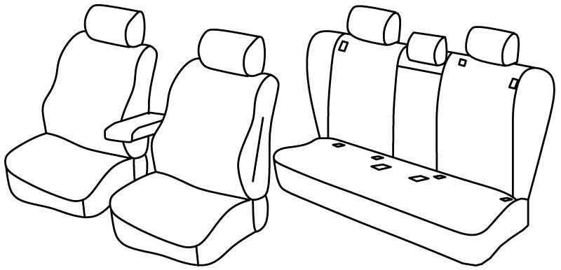 Set coprisedili Superior - Beige - su misura per Bmw X1 (E84) (10/09>10/15)